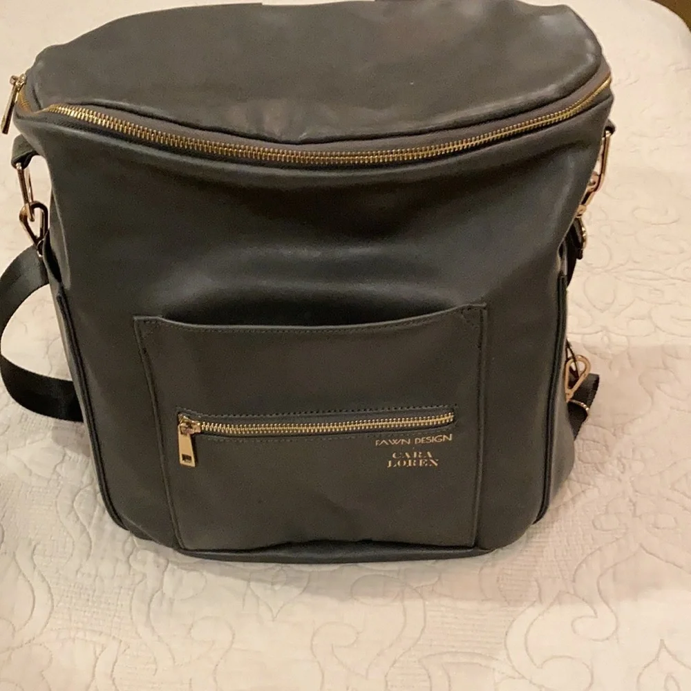 Fawn Design Cara Loren DIAPER backpack gray large